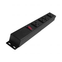 e-dustry EPS-HT104NV3 4 20A Outlet Hardwired Power Strip44; Black - 12 in.