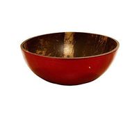 Natural Lacquered Coconut Bowl Unique Design For Home Kitchen Hotel Party Gifts (Red)