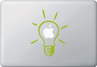 Yadda-Yadda Design Co. Lightbulb - Idea - D2 - Vinyl MacBook Laptop Decal Sticker (5" w x 6.25" h) (Color Variations Available) (Green)