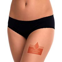 EvaWear 2 Pack, Tampon Replacement, Premium Quality, Menstrual Leakproof Period, Postpartum Maternity Panties, Various Styles, X-Small Sport Hipster Black