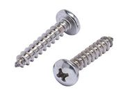 #10 X 1" Stainless Pan Head Phillips Wood Screw, (100pc), 18-8 (304) Stainless Steel Screws by Bolt Dropper