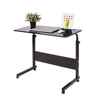 Laptop Desk Medical Overbed Table Portable Computer Desk Bed Couch Sofa Side Table,Adjustable Height Over Bed Table,Black