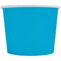 Blue Paper Ice Cream Cups - 12 oz Disposable Dessert Bowls - Perfect For Your Yummy Foods! Many Colors & Sizes - Frozen Dessert Supplies - 100 Count
