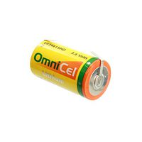 OmniCel ER34615HD/T 3.6V D LithiumThionyl Chloride Battery w/ Tabs For Military stations, Mobile communications, TPMS Automobile tire pressure monitor, CMOS backup power, Medical equipment