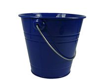 1 Metal Pail Bucket with Handle Party Favor 5-1/2" Tall Royal Blue Colors Tkdream