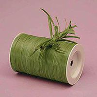 Krafty Klassics 1 Roll of Colored Matte Raffia Ribbon (1/4" x 100 Yds) (Olive)