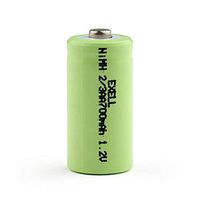Exell 1.2-Volt Nickel-Metal Hydride Rechargeable Button-Top Battery, 2/3 AA, 700 mAh, Battery Replacement for Electric Razor, Toothbrush, and More