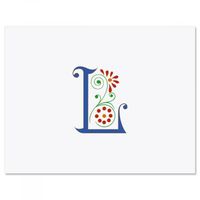 Spring Monogram Personalized Note Cards with White Envelopes by Colorful Images (Set of 12)