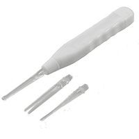 White Handled Earpick Ear Wax Remover Tool Curette Clean Ears