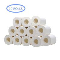 Smooth Soft White Toilet Paper Toilet Roll Tissue 6/8/10/12 Roll Pack Towels Tissue, 3-Ply Household Toilet Paper, Strong and Highly Absorbent Hand Towels for Daily Use (12 Rolls)