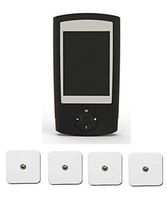 TENS Unit 16 Modes Portable Electro Massage Therapy Device Pulse Impulse Massager Pain Relief Massager Black Square Pads