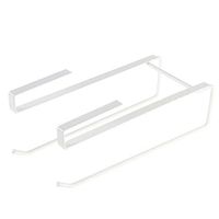 Storage Rack,Pinleg Wall-Mounted Bathroom Storage Rack Home Finishing Rack Creative Free Punching Simple Wrought Iron Door Cabinet Hanging Paper Towel Rack Kitchen (White)