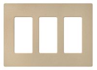 Lutron SC-3-DS Claro Three-gang Wallplate Desert Stone
