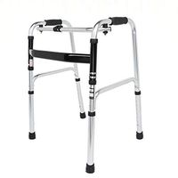 MYLW Folding Elderly Walker Portable Medical Walker Supports up to 180kg,Adjustable Height for The Seniors Limited Mobility with Disabled