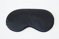100% Pure Silk Sleep Mask Black Smooth and Lightweight for Men and Women Adjustable Elastic Strap Very Comfortable
