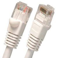 iMBAPrice Ethernet Cable, CAT5e - 15 Ft White - Male to Male Connectors for Base-T Networks (15 Feet)
