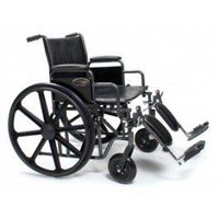 E&J Traveler HD Wheelchair - 24X18 Detachable Full Arm, Elevating Legrest - 3G010550