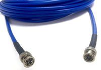 Custom Cable Connection 3 Foot HD-SDI 3G RG6 BNC to BNC Video Coaxial Cable (75 Ohm) Blue 4.5Ghz - Made in The USA - (108301-3BLU)