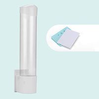 Beautiful girl's shop Bank Paper Cup Racks Household and Commercial Water Dispensers Must Have Paper Cups Automatic Cup Remover Blue (Color : White)