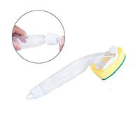 Removable Kitchen Cleaning Brush Dish Brush with Washing Up Liquid Soap Dispenser Cleaning Accessories (With Handle)