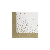 SugarPlum 3GLNPKC-110 Paper Napkin, 5x5, Gold