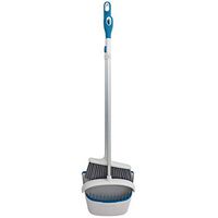 Broom and Dustpan Broom Set Broom set, soft hair, hair brush, broom Long Handled Dustpan and Brush Set wisp broom (Color : Blue)