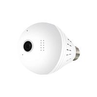 LVHE Panoramic Camera Light Bulb 360 Degree, HD 960P Security Surveillance Camera Bulb, Motion Detection, Smart WiFi, Cloud Storage, 2-Way Talking Bulb for Home Baby Pets