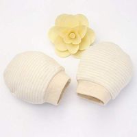 Ugthe Glove 1 Pair Adjustable Newborn Baby Cotton Rib Mittens Anti Scratch Gloves Supplies - Coffee Random Style#