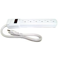 6 Outlet Power Strip Surge Protector New 110 V Circuit Breaker