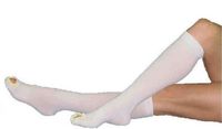Anti-Embolism(TED) Hose, Below Knee Open Toe, 18mmHg, White, Medium-Regular, 1 Pair by Hosiery Center