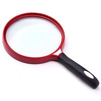 LIAN-lupa Handheld Magnifying ，Glass Magnifying Glass for The Elderly Read high-Resolution Glass of Large Diameter 12cm Wide View for Reading map Books