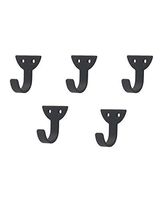 Vacally 5 Pack Iron Wall Hooks Towel Stands Office Strong Sticky Wall Hook Bathroom Toilet Kitchen Waterproof and Rust-Proof Metal Decorative Heavy Duty Hangers