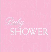 Baby Love Pink Baby Shower Party Luncheon Napkins 16