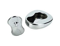 YxnGu Adult Bedpan, 11-3/8" Width, 14" Length,Portable Washable Stainless Steel Bedpan for Elderly and Bed-Bound Patient
