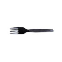 Plastic Cutlery, Heavy Medium-weight Fork (100 Per Box) (Set of 10) Color: Black