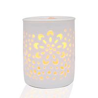 COKI Electric Candle Warmer with Dimmer Switch, Hollowed-Out Ceramic Wax & Tart burner with Night Light, Aroma Decorative Lamp for Gifts & Décor, Ideal for Spa and Aromatherapy (2020 upgraded version)