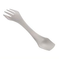 Jazmy Camping Trip Picnic Fork 3 In 1 Titanium Fork Spoon Ultra-Light High Hardness Environmental Spork Cutlery Utensil Combo Tableware
