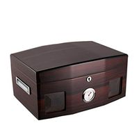 Lxc Cigar Smoking Accessories Cedar Wood Solid Wood Veneer Paint Transparent Visible Cigar Box Humidor