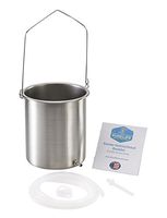 PureLife USA Enema Bucket Kit -3 Qt Extra Large Size - 304 Food Grade Stainless Steel Enema Bucket- - Made in The USA- Silicone Tubing & Nozzle - BPA & Latex Free