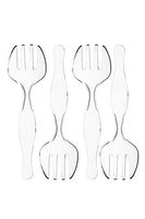 Exquisite Pack of 24 Heavy Duty Disposable Plastic Serving Forks The Serving Utensils are 8.5" inches Long & 2.2" Inches Wide with a Classic Clear Look that is Perfect for Any Occasion