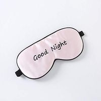 Tim&Tina Silk Sleep Mask Comfortable Blindfold Eye mask Adjustable (Pink (Good Night))