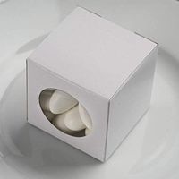 Efavormart 2x2 White Ballotin Box for Candy Treat Gift Wrap Box Party Favor Boxes for Bridal Shower Anniverary Wedding -100 Boxes