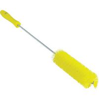Vikan 53786 Stiff Tube Brush, Polyester, 1-19/32" x 20" OAL, Yellow
