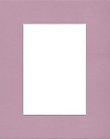 Pack of (5) 11x14 Acid Free White Core Picture Mats Cut for 8x10 Pictures in Lavender