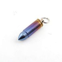 Hamans Titanium Mini Pendant Waterproof Bullet Shape Necklace Pendant Medicine Box Pill Case Gift