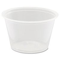 DART Conex Complements Plastic Portion/Medicine Cups, 4 Oz, Clear, 125 Cups Per Bag, Carton of 20 Bags