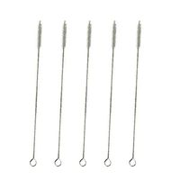 Drinking Staw Brush,Sikye Straw Cleaner - Long Cleaning Brush for Drinking Pipe (Pack of 1,3,5,10) (Silver (5Pack))
