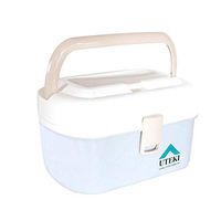 Medical First Aid Kit Box Organizer, Plastic Medicine Box, Storage Box Medicine, with Handle Dustproof Moisture, Size 28 * 15 * 17CM,Gray