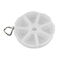 qiguch66 7 Day Weekly Round Pill Box Medicine Weekly Pill Box, 7 Day Pill Case, Daily Medicine Organizer, Tablet Dispenser Organizer Storage Case White