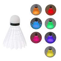 bromrefulgenc Glowing Badmintons,4Pcs Creative LED Light Badminton Balls Plastic Shuttlecocks for Outdoor Sports Activity